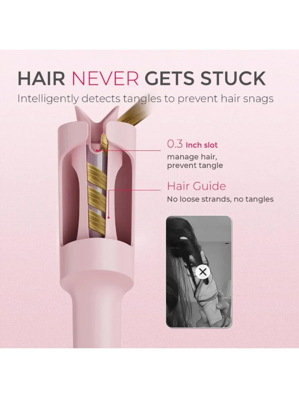 Automatic Rotating Curling Iron for Beach Waves - Easy Hair Curler Tool
